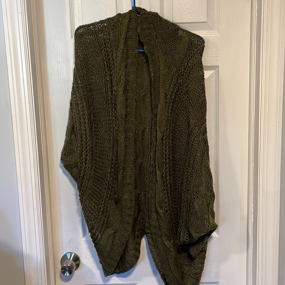 Green cardigan